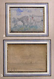 EUGENE BOUDIN, A Pair of drawings, black chalk and watercolour